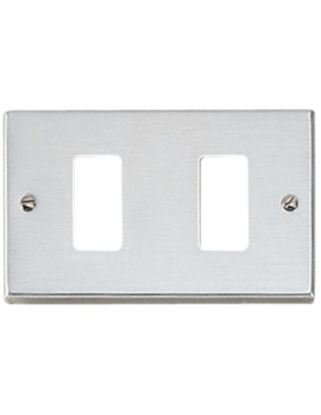 Placca paglierino 2 fori serie magic