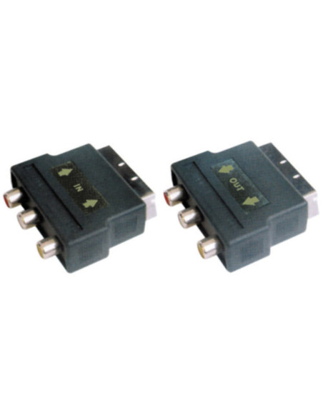 Adattatore scart / 3pr. rca out