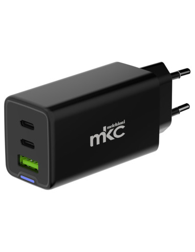 Caricatore USB 65W 2USB-C + 1USB-A nero