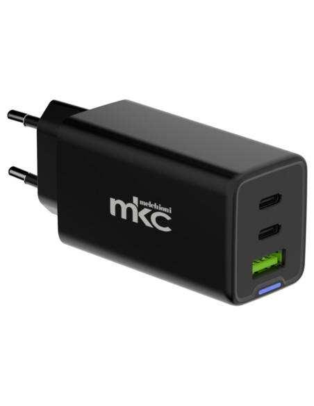 Caricatore USB 65W 2USB-C + 1USB-A nero