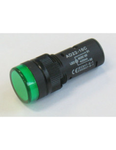 Segnalatore LED da pannello 220V 19,5mm rosso