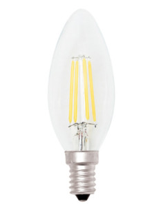 Lampada LED fil 4W 3000k E14 candela