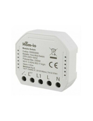 Hom-io modulo switch incasso Wi-Fi 1ch...
