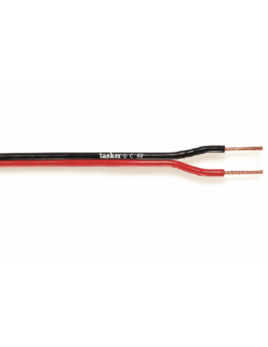 Cavo piattina rosso/nero 2x 1mm² per casse...