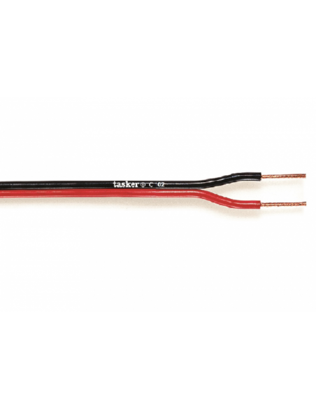 Cavo piattina rosso/nera 2x2,00mm² per casse acustiche
