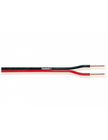 Cavo piattina rosso/nera 2x0,35mm² divisibile