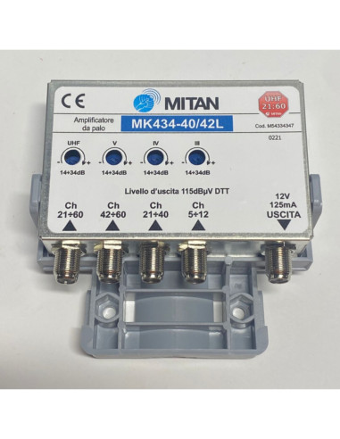 Amplificatore da palo 4in  3/21-40/42-60/UHF...