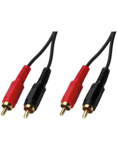 Cavo rca/rca M/M rosso/nero 0,5m