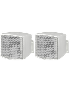 Coppia mini altoparlanti 100V 6W o 8Ω 20wmax bianco.garanzia