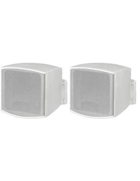 Coppia mini altoparlanti 100V 6W o 8Ω 20wmax bianco.garanzia