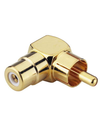 Adattatore angolo oro rca/m rca/f