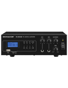 Mixer ampli pa con usb/sd 15wrms 2in micro + 1in...