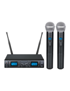 Set radiomicrofono con 2 gelati UHF 16ch 673-697,80mhz 2x...
