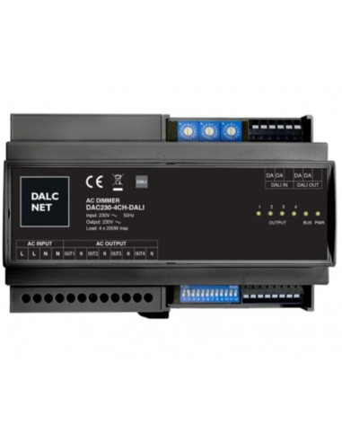 Ac dimmer 4ch in 230VAC out 4x 230vac dali push...