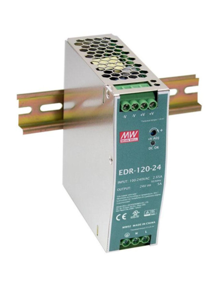 Alimentatore AC/DC 120w 24v 5a din rail EDR-120-24
