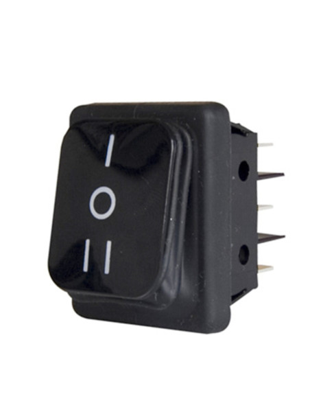 Deviat. boplare nero 3 posiz. 16A 250 vac faston 6.3 dima 30x22 mm cert. ul