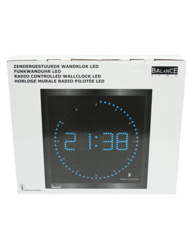 Orologio parete LED blu radiocontrollato...