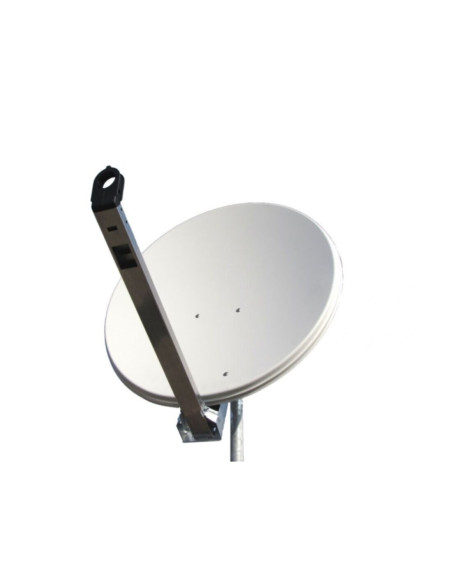 Parabola 40 g offset cm. 40 alluminio bianca completa di attacco al palo