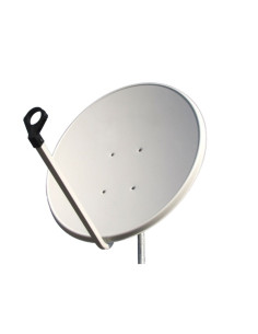 Parabola offset 88 alluminio bianca con attacco al palo