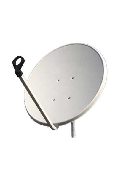 Parabola offset 88 alluminio bianca con attacco al palo