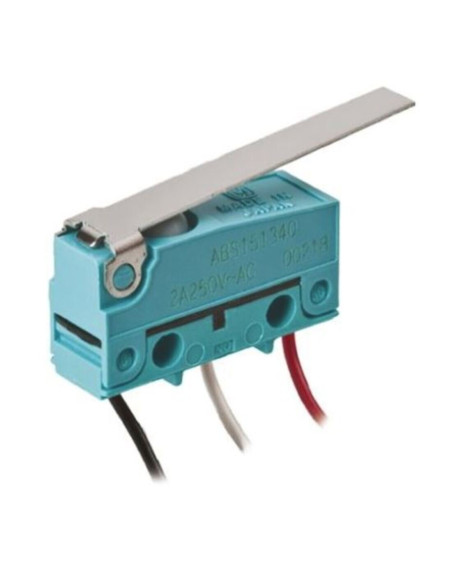 Microswitch subminiatura SPDT uscita cavo leva lunga 100g