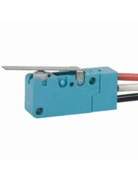 Microswitch miniatura SPDT uscita cavo leva piatta 300g UL/VDE