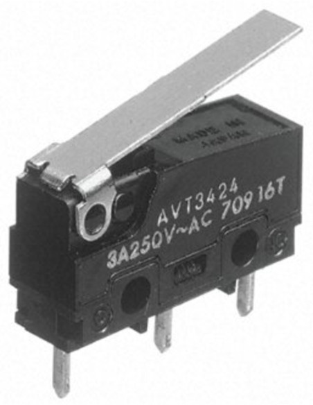 Microswitch subminiatura da circuito stampato leva 100g