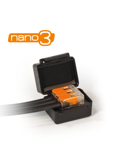 Giunto con gel per cavi 4mm² + wago221 confezione 4pz