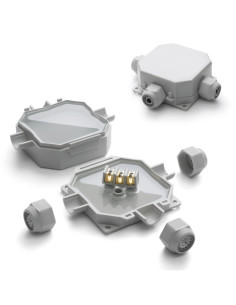 Cassetta di derivazione con gel completa di morsetti e...