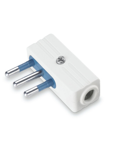 Spina 90° 2p+t 10A bianca