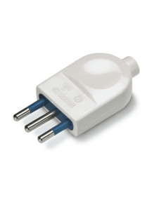 Spina dritta 2p+t 10A bianca 106.3001