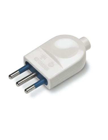 Spina dritta 2p+t 10A bianca 106.3001