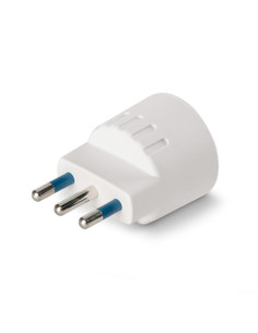 Adattatore semplice presa Schuko 16a spina 2p+t 16A bianco