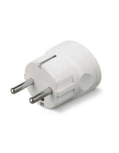 Adattatore spina Schuko / presa 2p+t 10/16a bianco