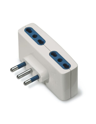 Adattatore quadruplo 4 prese 2p+t 10/16a con...