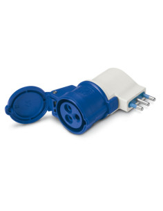 Adattatore semplice spina 90° 2p+t 16a presa industriale...