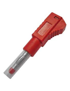 Spina banana professionale di sicurezza ⌀4 rosso