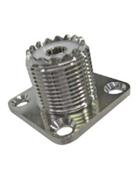 Presa UHF/pl259 da pannello a saldare con flangia di fissaggio