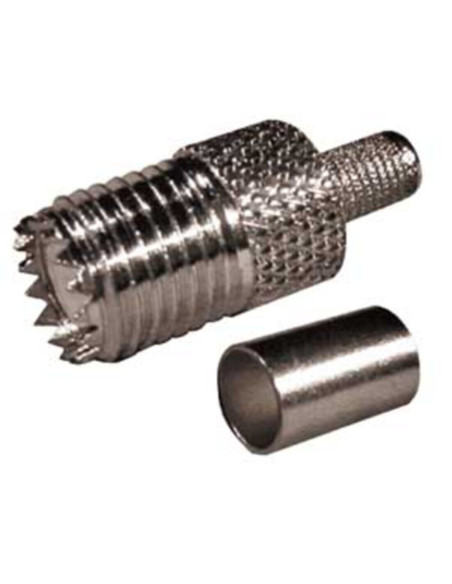 Presa mini-UHF a crimpare per cavo rg58 50Ω