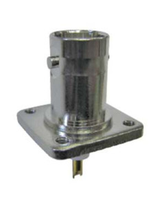 Presa BNC da pannello a saldare con flangia di fissaggio