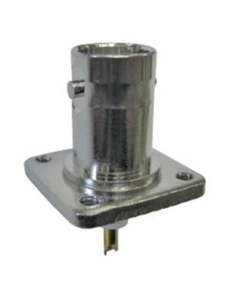 Presa BNC da pannello a saldare con flangia di fissaggio