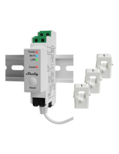 Contatore energia da barra DIN Wi-Fi con 3 pinze da 120A...