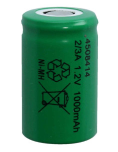 Batteria NiMH 2/3a 1,2V 1100mAh flat gp 17x28,7mm