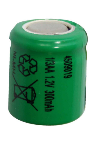 Batteria NiMH 1/3 AA 300mAh flat