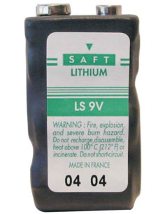 Pila litio 9V. 950mAh aster