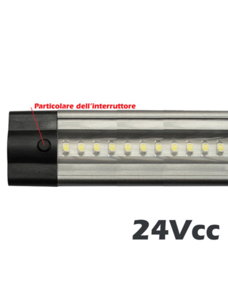 Barra piatta 72led 3000k 24V 5W 50cm+sw