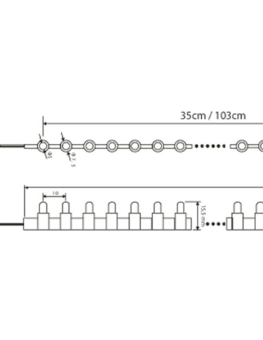 Striscia LED 90° 6000k 5,8W 99led 103cmi IP65