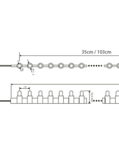 Striscia LED 90° 6000k 5,8W 99led 103cmi IP65
