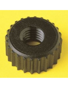 Ghiera filettata Tipo 5 nylon nera M4 h. 4,2mm