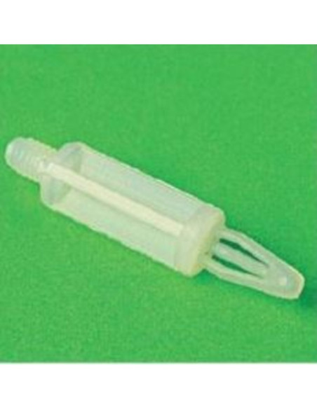 Reggischeda nylon filettato con perno colore neutro M4 h. 7,5mm